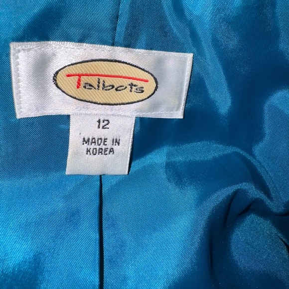 Vintage Talbots Blue Velvet Blazer with Notched Lapels - Picture 6 of 7